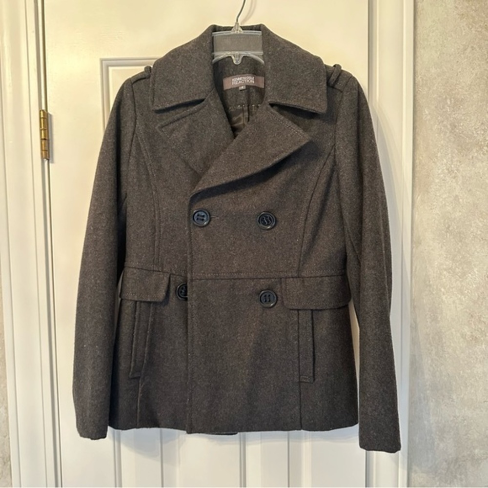 Kenneth Cole Reaction wool-blend pea coat jacket - size 4